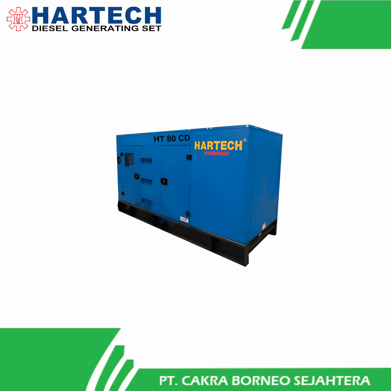 Generator Silent HT 80 CD HARTECH HTG 224G - Termasuk Pemasangan
